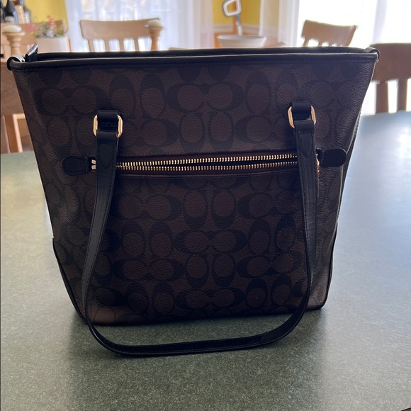 Coach Black Monogram Tote - Picture 2 of 2